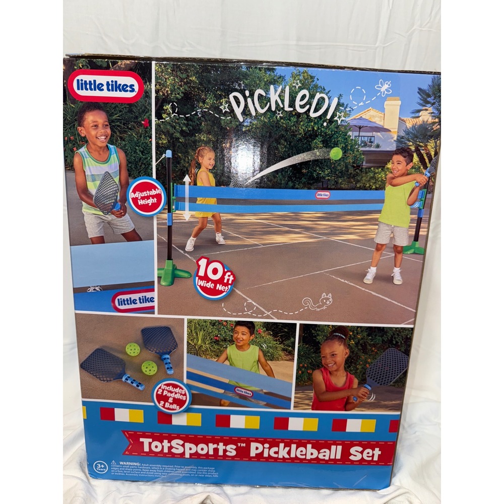 Little Tikes TotSports Pickleball Set‎ 10 ft Wide Kids Outdoor Game